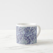 William Morris Windrush Blauwe Bloempatroon Espresso Kop (Voorkant rechts)