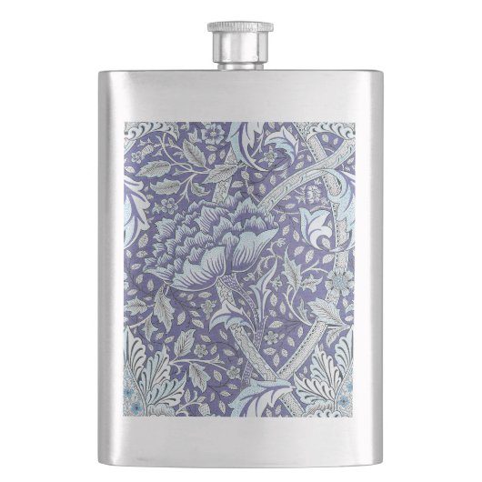 William Morris Windrush Blauwe Bloempatroon Flacon (Voorkant)