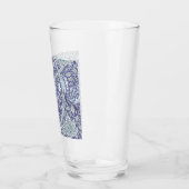 William Morris Windrush Blauwe Bloempatroon Glas (Links)