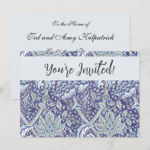 William Morris Windrush Blauwe Bloempatroon Kaart