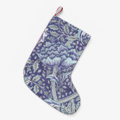 William Morris Windrush Blauwe Bloempatroon Kleine Kerstsok (Voorkant (Hangend))