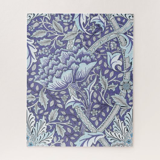 William Morris Windrush Blauwe Bloempatroon Legpuzzel (Verticaal)