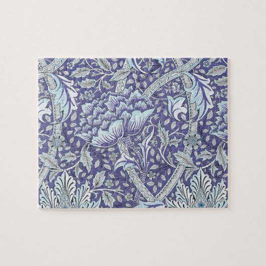 William Morris Windrush Blauwe Bloempatroon Legpuzzel (Horizontaal)