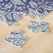 William Morris Windrush Blauwe Bloempatroon Legpuzzel (Zijkant)