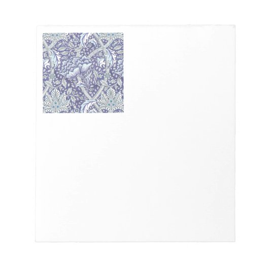 William Morris Windrush Blauwe Bloempatroon Notitieblok (Voorkant)