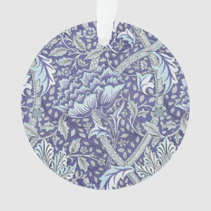 William Morris Windrush Blauwe Bloempatroon Ornament