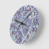 William Morris Windrush Blauwe Bloempatroon Ronde Klok (Hoek)
