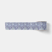 William Morris Windrush Blauwe Bloempatroon Satijnen Lint (Voorkant)