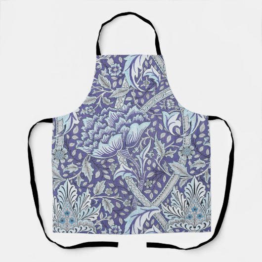 William Morris Windrush Blauwe Bloempatroon Schort (Voorkant)
