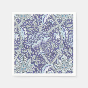 William Morris Windrush Blauwe Bloempatroon Servet