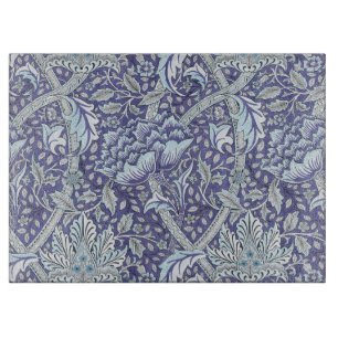 William Morris Windrush Blauwe Bloempatroon Snijplank