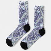 William Morris Windrush Blauwe Bloempatroon Sokken (Links)