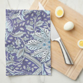 William Morris Windrush Blauwe Bloempatroon Theedoek (Quarter Fold)