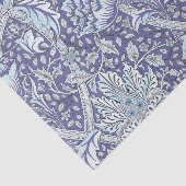 William Morris Windrush Blauwe Bloempatroon Tissuepapier (Detail)