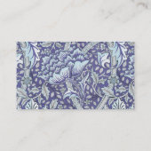 William Morris Windrush Blauwe Bloempatroon Visitekaartje (Achterkant)