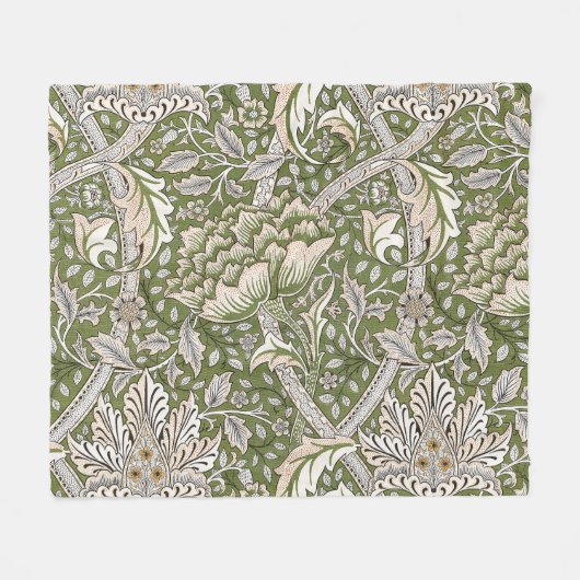 William Morris Windrush bloemen klassieker Fleece Deken (Voorkant (Horizontaal))