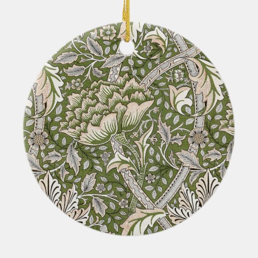 William Morris Windrush bloemen klassieker Keramisch Ornament (Achterkant)