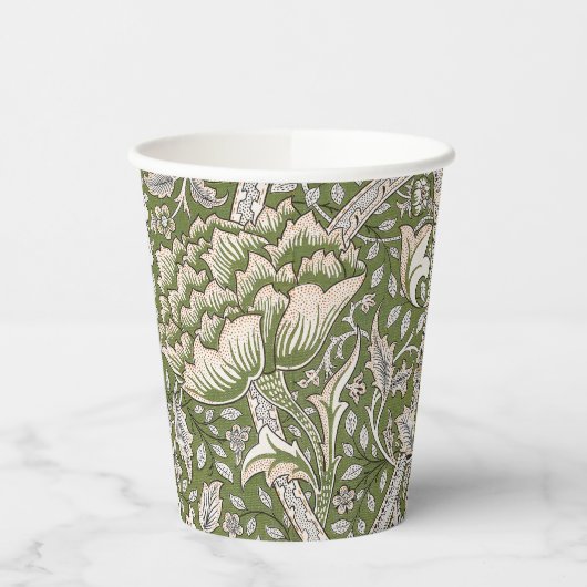 William Morris Windrush bloemen klassieker Papieren Bekers (Links)