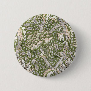 William Morris Windrush bloemen klassieker Ronde Button 5,7 Cm
