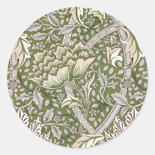 William Morris Windrush bloemen klassieker Ronde Sticker (Voorkant)