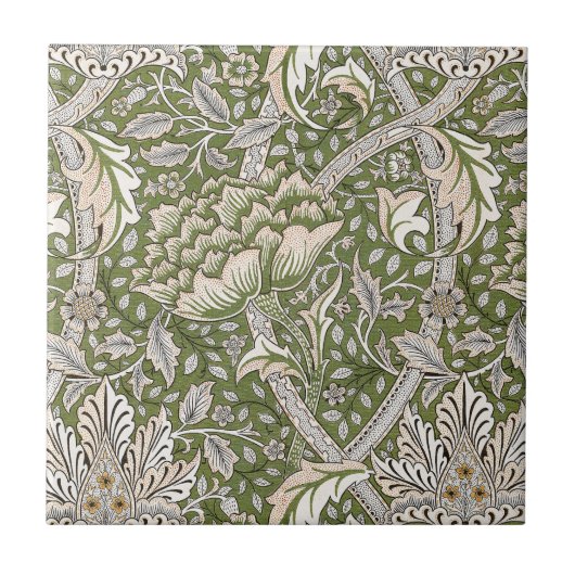 William Morris Windrush bloemen klassieker Tegeltje (Voorkant)