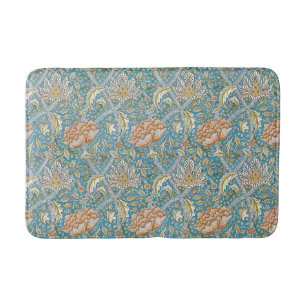 William Morris Windrush Bloempatroon Blauw Badmat