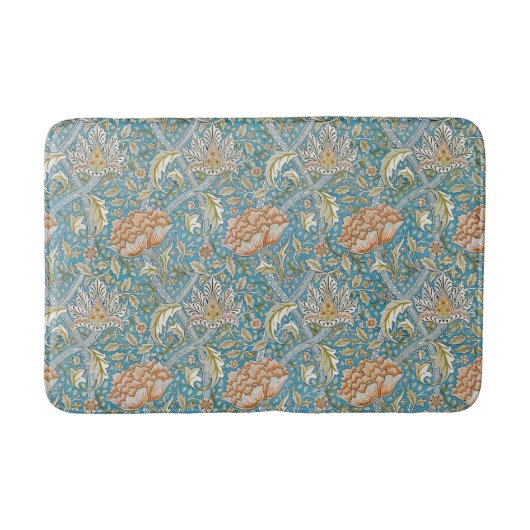 William Morris Windrush Bloempatroon Blauw Badmat (Voorkant)