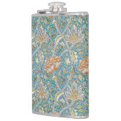 William Morris Windrush Bloempatroon Blauw Heupfles (Links)