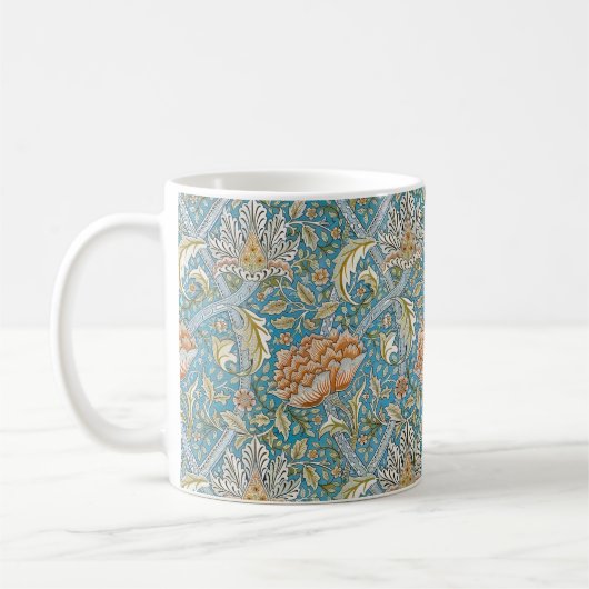 William Morris Windrush Bloempatroon Blauw Koffiemok (Links)