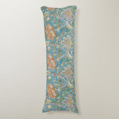 William Morris Windrush Bloempatroon Blauw Lichaamskussen (Voorkant Verticaal)