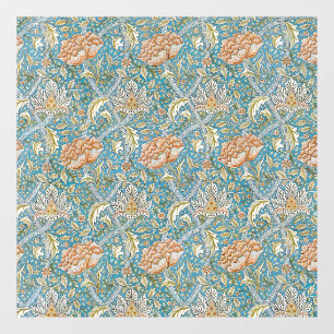 William Morris Windrush Bloempatroon Blauw Raamsticker
