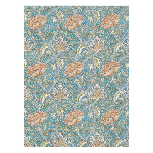 William Morris Windrush Bloempatroon Blauw Tafelkleed (Voorkant)