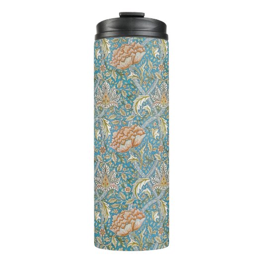 William Morris Windrush Bloempatroon Blauw Thermosbeker (Voorkant)