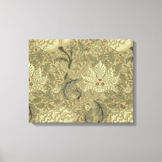 William Morris Windrush Bloempatroon: Vintage Canvas Afdruk (Voorkant)