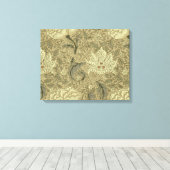 William Morris Windrush Bloempatroon: Vintage Canvas Afdruk (Insitu (Houten vloer))