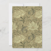 William Morris Windrush Bloempatroon: Vintage Kaart (Achterkant)