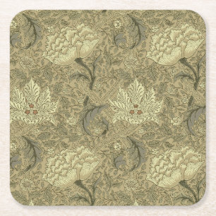 William Morris Windrush Bloempatroon: Vintage Kartonnen Onderzetters