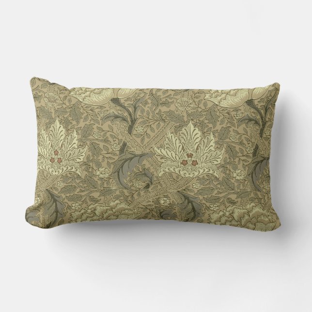 William Morris Windrush Bloempatroon: Vintage Kussen (Voorkant)