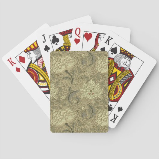 William Morris Windrush Bloempatroon: Vintage Pokerkaarten (Achterkant)