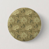 William Morris Windrush Bloempatroon: Vintage Ronde Button 5,7 Cm (Voorkant)