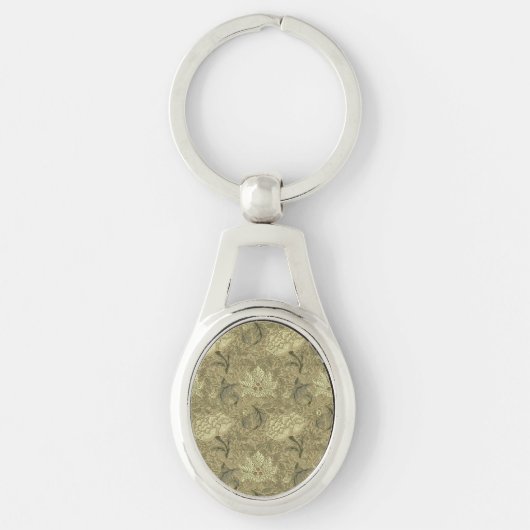William Morris Windrush Bloempatroon: Vintage Sleutelhanger (Voorkant)