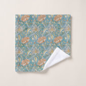 William Morris Windrush Floral Pattern Blue Bad Handdoek (Wasdoekje)