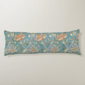 William Morris Windrush Floral Pattern Blue Lichaamskussen (Achterkant)