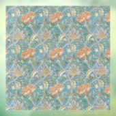 William Morris Windrush Floral Pattern Blue Raamsticker (Vel 3)