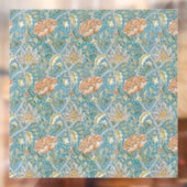 William Morris Windrush Floral Pattern Blue Raamsticker (Vel 2)