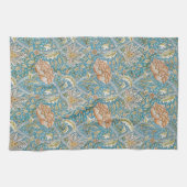 William Morris Windrush Floral Pattern Blue Theedoek (Horizontaal)