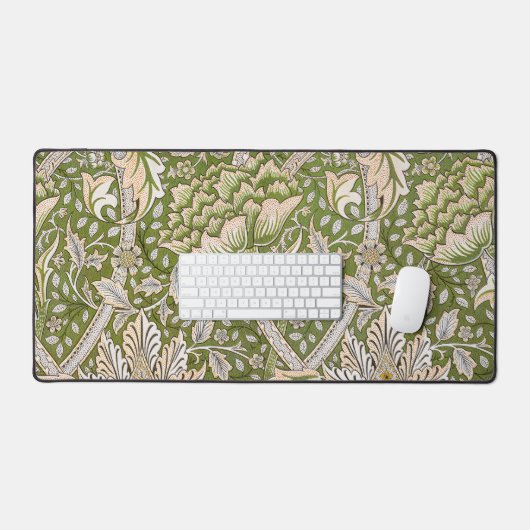 William Morris Windrush Floral Pattern Classic Bureaumat (Keyboard & Muis)