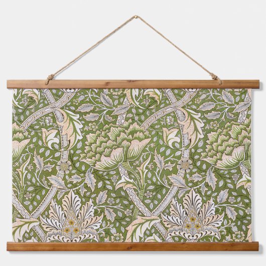 William Morris Windrush Floral Pattern Classic Hangend Wandkleed (Voorkant)