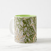 William Morris Windrush Floral Pattern Classic Tweekleurige Koffiemok (Voorkant links)