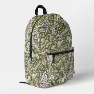 : William Morris Windrush Groen Patroon: Vintage Bedrukte Rugzak